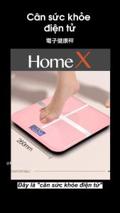 Cân Điện Tử Sạc USB Cân Sức Khoẻ Gia Đình Phân Tích Chỉ Số Cơ Thể Hiển Thị Nhiệt Đọ Phòng HomeX