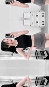 Áo croptop sát nách cổ tròn phối viền KVYBODY A36 chất cotton borip lụa dày mịn co giãn thích hợp mặc ở nhà đi chơi
