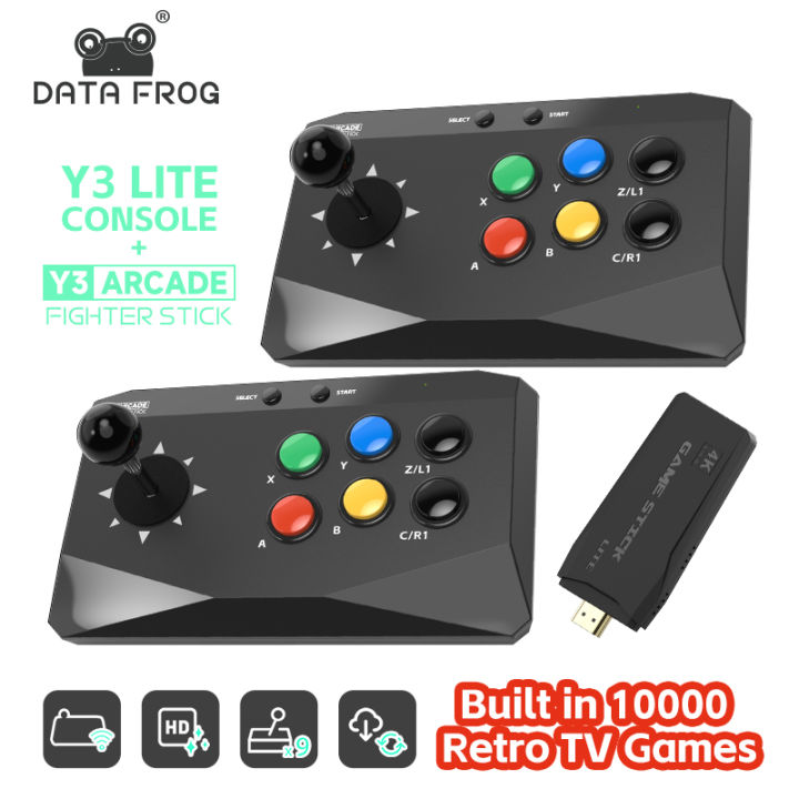 DATA FROG Y3 Arcade 4K Video Game Console with Game Arcade Keyboard ...
