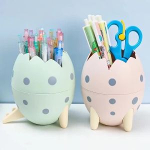Dễ Thương Trứng Khủng Long Đựng Bút Có Thể Tháo Rời Hộp Đựng Bút Chì Đa Năng Văn Phòng Phẩm Tổ Chức Trẻ Em Quà Tặng Văn Phòng Để Bàn Trang Trí Nhựa