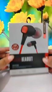 Handsfree Stereo Earphone AT-116 + Mic Headset Music Kabel Jack 3.5mm Universal