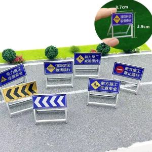 Đồ Chơi Mô Phỏng Đường Cao Tốc Micro Scale Construction Warning Sign Sand Table Đồ Chơi Giáo Dục Mô Phỏng FunTrying