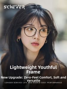 Schever | Ultra-light Comfortable Titanium Frame Cat Eye Glasses Female Prescription Lens Available