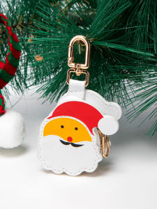 Personalized mini Christmas bag pendant pu keychain pendant accessories Airtag protective cover to send girls small bag gift