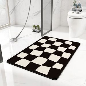 VIKAMA Bathroom Soft Silica Mud Water Absorbing Floor Mat Quick-Drying Anti-Slip Floor Cover For Home Decoration