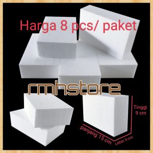 BUSA KERING PAKET 8 PCS 5 X 9 X 15 CM BUSA STYROFOAM BUKAN FOAM GABUS BUKET DEKORASI PELAMINAN