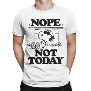 Bandai | Snoopy Joe Cool Nope Not Today T-Shirt Mens Women Kids Cotton Clothing Novelty Cartoon Crewneck Short Sleeve