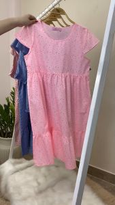 Đầm ngắn tay D871 Comi Homewear chất liệu kate