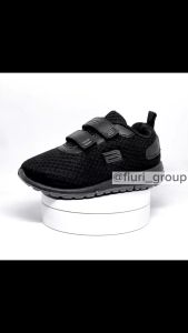 FIURI - Ando - ZORA VELCRO 29-36 Full Hitam - Sepatu Kets Wanita-Sepatu Sneakers Wanita-Sepatu Olahraga Sport Wanita-Sepatu Casual-Sepatu Jogging Lari Fitness Gym Senam Wanita-Sepatu Anak Perempuan Cewek-Sepatu Sekolah Bertali SD SMP SMA