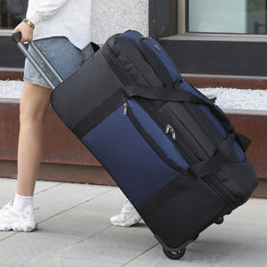 Large Capacity Travel Bag with Pull Rod Check-In Luggage for Business Trips Students Dormitory Bags to Pack Blankets