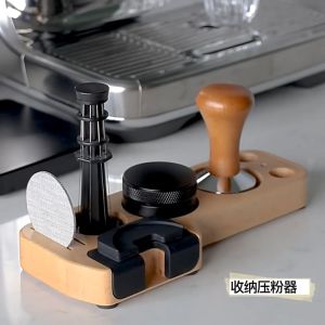 Wooden Tamping Holder Pad For Cofffee Maker Espresso Barista Tool 51/53/58mm Universal Tamper