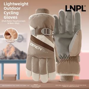 Thick Warm Waterproof Womens Skiing Gloves