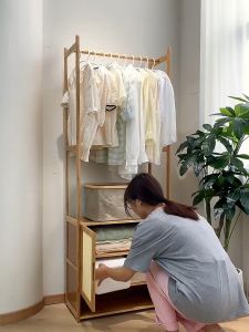 CF(COD) ที่แขวนเสื้อ ราวแขวนเสื้ออเนกประสงค์ จัดส่งตรงจากโรงงาน ราวแขวนเสื้อแบบตั้งพื้นในห้องนอน ป้องกันความชื้นและมอด ป้องกันฝุ่นละออง