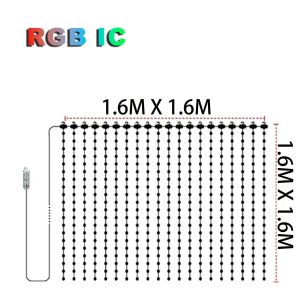 400LEDs Smart LED Curtain Lights USB Dynamic DIY Pattern String Light with App Remote 2*2m/3*3m for Birthday Easter Home Decor