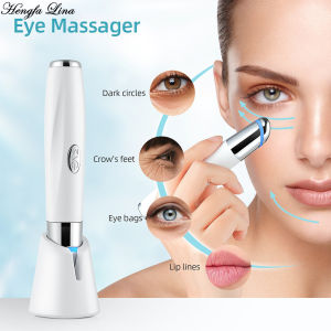 Hengfa Lina Electric Eye Massager Heated Eye Beauty Devices Blue Purple Red Light Eye Care Pen Anti Dark Circle Removal Wrinkle