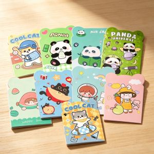 Dog Panda Pocket Notebook for Kids Mini Portable Lined Softcover Cartoon Journal Ideal Student School Stationery More 20 Colors