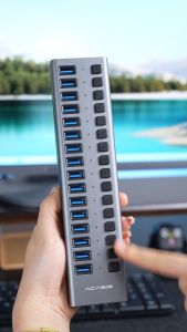 ACASIS USB หลายตัว3.1ฮับ10gbs 16พอร์ตความเร็วสูงพร้อมสวิทซ์แยกอิสระรองรับฟังก์ชั่นการควบคุมกลุ่ม AC-HS716-10gbs Acasis Usb 3.1 Hub - Lazada