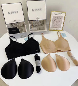 Classic 【Sling / Vest】klssy Lingerie Set High Quality Seamless Push-up Comfortable Sports Bra and Panties Sets for Women 如 RUWEN 吻 Authentic Scanned Code Kiss-y Underwear