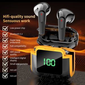 Vaorlo Mini Tai nghe không dây âm thanh nổi HIFI âm bass mạnh TWS Bluetooth 5.3 Tai nghe kèm micro Điều khiển bằng cảm ứng trong tai thể thao âm nhạc chơi game Earbuds