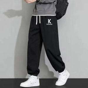 กางเกงกีฬาชาย ทรงหลวม ระบายอากาศได้ดี กันรอยยับ ทรงลำลอง ฤดูใบไม้ผลิและฤดูใบไม้ร่วง กางเกงขายาวทรงสลิมฟิตสำหรับออกกำลังกายทุกวัน