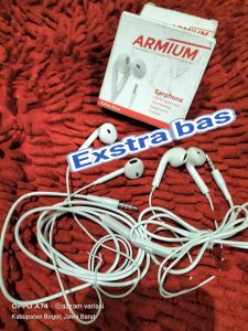 HEADSET EARPHONE UNIVERSAL JACK 3.5 MM + MIC EXTRA BASS