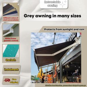 กันสาด พับเก็บได้ มีจำหน่ายขนาด 2x1.5 3x2 4x ขนาด 2.4x3 5x3 ราคาถูกสุด ๆ