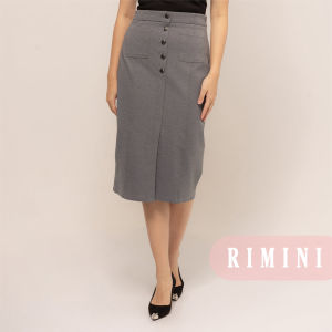 RIMINI - Bawahan Rok Span Double Pockets Midi  Size XS-XL - Janica Skirt CC31204-1