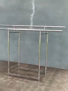 รับน้ำหนัก800กก.ราวตากผ้า ราวตากผ้าเหล็ก 200*60*165cm มั่นคง ทนทาน ประกอบง่าย ไม่เป็นสนิม ราวตากผ้าท่อเหล็ก