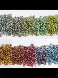 3x6mm Picasso gradient glass peanut beads high gloss two-color DIY handmade jewelry straight hole bead material