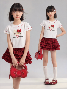 iplant | Lycell Round Neck Printed Comfortable Girls T-Shirt Summer