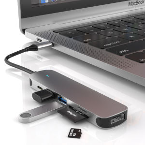 Type C to Hdmi-Compatible Adapter USB C Hub Docking Station for Macbook Air iPad M2 M1 - USB 3.0 HUB with Ethernet Port