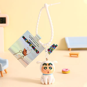 Creative Cartoon Crayon Shinchan Keychain Backpack Silicone Material Cultural Creative Keychain Small Gift Pendants