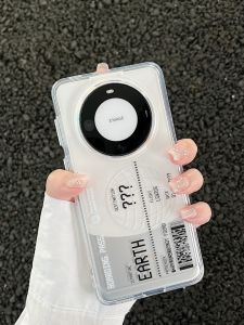 Creative Personalized Air Ticket Design Full Cover Anti-Fall Transparent Protective Case for Huawei Mate60 pro Mate50 Mate40 pro New Space Model Mate30