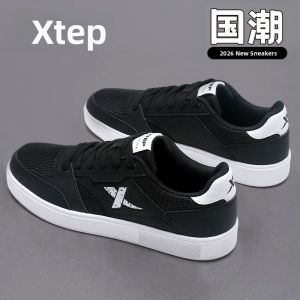 XTEP | New Summer Breathable Mesh Casual Shoes Black