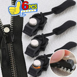 ชุดซ่อมแซมซิปอเนกประสงค์6ชิ้นอุปกรณ์เย็บผ้าซิปถอดหัวได้อย่างรวดเร็วและถอดซิปได้