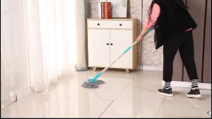 BIG stripe Floor mop spin Twist mop Towel type with scrubber pad Hand free microfiber Lazy Magic Mop lantai