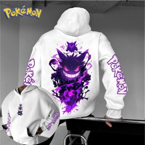 Pokémon Anime Gengar Printed Hoodie 2025 Mens and Womens Autumn/Winter New Y2K Harajuku Large Size Casual Trend Sweater Top