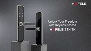 Hafele Zenith WIFI Smart Door Lock with Lever Handle & Camera | Free Installation | 2+1 Year Warranty