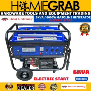 BEST & STRONG 6KVA / 6000W GASOLINE GENERATOR SET - Pure Copper Winding / Electric Start‼️AVR Installed‼️BS6500ES‼️