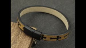 Noter Hiphop Rock Leather Bracelet For Men Magnet Buckle Cross Braslet Homme Casual Accessories Punk Jewelry Wrap Brazalete