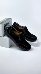 Ghaneo - Sepatu Slip On Pria Kulit Casual Tan G-87