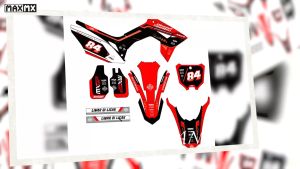 Decal Stiker CRF 150L warna merah kombinasi hitam