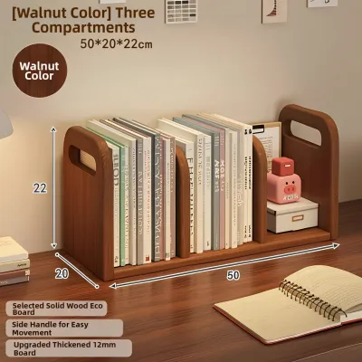 ZHUOHE | Simple Desktop Bookshelf Home Office Desk Organizer Storage Rack Book Stand Small Size Bookcase Multi-Functional Design