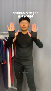 Sepasang Manset Tangan Arm Sleeve Hand Sock Bahan Halus Adem