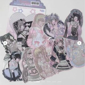 สไตล์เกาหลี ชุดสติกเกอร์ตัวละครครึ่งตัว วัสดุ DIY สร้างสรรค์ รูปทรงแปลกตา ทำด้วยมือ ชุดสติกเกอร์ตกแต่งสมุดบันทึก