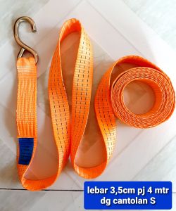 tali sabuk trek belt polyester rachet tie down lebar 35cm pj 4 mtr dg cantolan kuat tidak molor