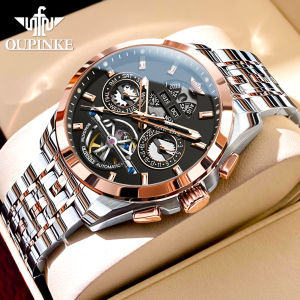 Đồng Hồ Cơ Nam OUPINKE 3251 Tự Động Lịch Ngày Thiết Kế Lộ Máy Dây Thép Không Gỉ Dạ Quang Chống Sốc Sang Trọng