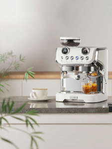 Semi-Automatic Cold Brew Espresso Coffee Machine with Built-in Grinder for Home Use