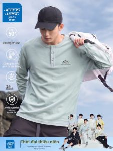 Jeanswest | Áo thun Henley nam tay dài lụa lạnh chống UV nhanh khô