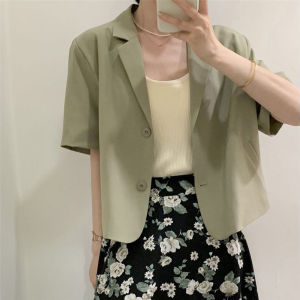 Short Sleeve Suit Jacket Womens Casual Short Style Korean Version Fashionable Small Size Lightweight Summer New Arrival Shirt